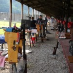 Shooting positions on the round ball bench rahge