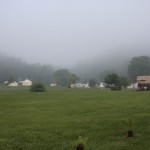 A foggy morning at the Spring Shoot in Friendship