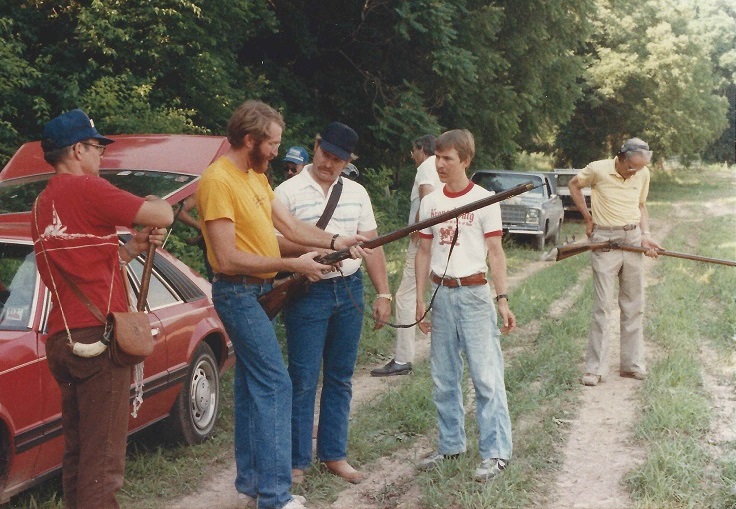 Left to right, Larry Pletcher, Gary, unknown, and Dave Wagner
