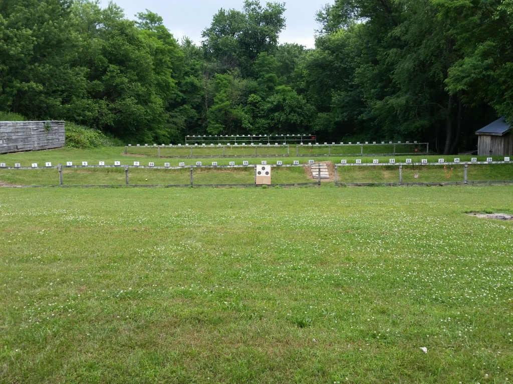 Target positions are located at 25, 50, and 100 Yards.