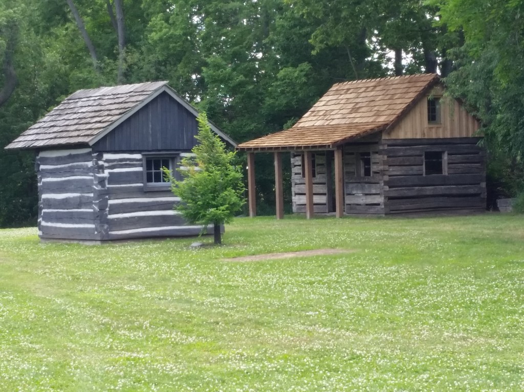 The roof is finished and the cabin is ready for chinking.