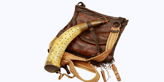 CLA Auction Iten — Hunting pouch and horn with accoutrements by D Umbel, K Polizzi and J Eitnier