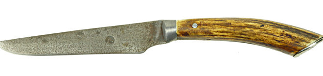 CLA 2019 Auction: Antler handled frontier knife by Glen Mock