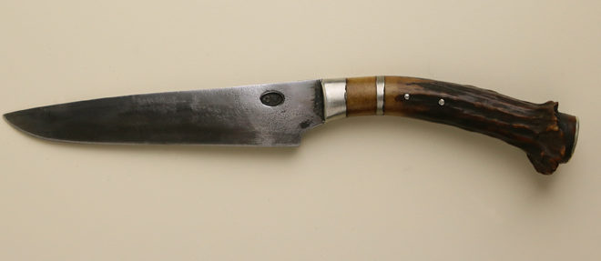 CLA 2019 Auction: Neck knife and quilled sheath by Charles Wallingford and Bill Wright