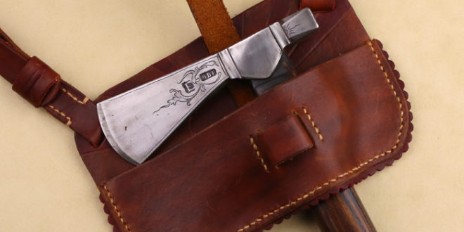 CLA 2019 Auction:  Polled Tomahawk and Sheath by Simeon England, Kyle Willyard, and Shelly Gier